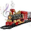 Vikrida Choo Choo Classical Train Track Set Toy Emits Real Smoke with Light and Sound Track Set for Kids Train Set with Track