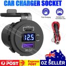 PD Type C USB Car Charger and QC 3.0 Charger 12V Power Outlet Socket ON/Off VIC
