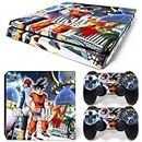 Whole Body Protective Vinyl Skin Decal Cover Compatible with Playstation4 PS4 Slim Console Anime DBZ Goku Z Series Include Two Free Wireless Controller Stickers (ZD)