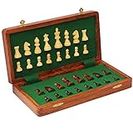 CraftnGifts - Chess Set 12X12 Magnetic Folding Chess Set Standard Board Game With Chessmen Storage - Handmade In Fine Wood - Deal Of The Day Thanksgiving