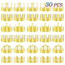 TUPARKA 30 Pcs Paper Crown Golden King Crowns Gold Foil Party Crown Hat Cap for Birthday Celebration Baby Shower Photo Props