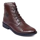 Zoom Shoes Brown Genuine Leather Formal Casual Boots for Men A-5200