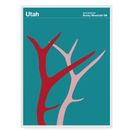 Ebern Designs 'Utah Rocky Mountain Elk' Graphic Art Print on Wrapped Canvas in Green/Indigo/Red | 19 H x 14 W x 2 D in | Wayfair