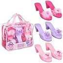 Expressions 3-Pack Princess Shoe Set - Dress Up Royalty Kids Heels Slip On Shoes - Pastel Colored Princess Dress Up Shoes, Pretend Play High Heels for Kids - Fits Toddler Size 7-10, Heal, Small Little Kid