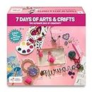 Chalk and Chuckles 7 Days of Art and Craft Kit for Kids 9-12, 30 DIY Activities-Diamond Art Stickers, Painting, Scratch Art and More, Perfect Gifts for Girls, Boys 8 Years and Up