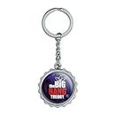The Big Bang Theory Logo Keychain Chrome Plated Metal Pop Cap Bottle Opener