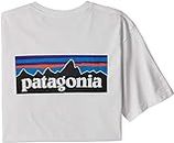 Patagonia P-6 Logo Responsibili-Tee, T-Shirt Uomo, Bianco, S