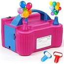Portable Balloon Pump Electric, KEEBAPOO Air Blower Dual Nozzle Balloon Inflator for Party Decoration and Event