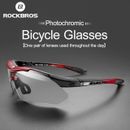 ROCKBROS Bike Photochromic Sunglasses UV400 MTB Cycling Glasses Outdoor Sport