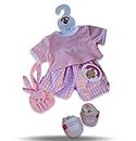 Build your Bears Wardrobe Teddy Bear Clothes fits Build a Bear Teddies I Love Pink Outfit Backpack included (pink)