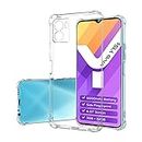 USTIYA Case for Vivo Y01 / Vivo Y15s 2021 Clear TPU Four Corners Protective Cover Transparent Soft