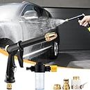 High Pressure Water Spray - Car Washing Garden Tool with three Connector, Multi-function High Pressure Hose Nozzle Car Wash Water Nozzle for for Car Washing, Outdoor, Patio