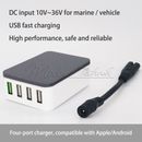 Car Ship 4-port USB DC Power Supply Charger Quick Charge QC2.0 QC3.0 For Phone
