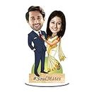 Foto Factory Gifts® Personalized Caricature Gifts for Couple on Anniversary and Wedding (wooden_8 inch x 5 inch) CA0207