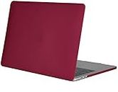 OJOS Case Compatible For Laptops MacBook Air 13 inches 2022 2021 2020 2019 2018 Release (Models A2337 M1 A2179 A1932) Retina Display with Touch ID, Plastic Hard Shell Case - Wine Red