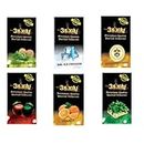 PUFF SMART Herbal Flavour MR. Ice Freezer, Pan Kiwi Mint, Double Apple, Orange, Commissioner, Mint Combo (Pack of 6) (100% Nicotine and Tobacco Free)