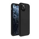 ZUSLAB iPhone 11 Pro Max Case, Liquid Silicone Anti-Scratch Gel Rubber ShockPro Maxof Full Pro Maxtection Soft Microfiber Lining Cover for Apple (2019) - Black