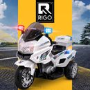 Rigo Kids Electric Ride On Patrol Police Car BMW-Inspired S1K 6V Battery White