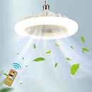 Generic Ceiling Fans with Lights and Remote Control, 11"" Quiet Profiles Fan Light with 3 Gears Wind Speed, Modern Fandelier Ceiling Fan for Bedroom Kitchen Home Flash Deals Today Warehouse Clearance