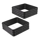 ENJOYBASICS Raised Garden Bed Outdoor, Thickened Bottomless Garden Beds for Gardening, 2 Pack Raised Planter Box for Growing Vegetables, Fruits, Flower, Herb (3x3x1 FT)