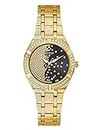 GUESS Women's Quartz Watch with Stainless Steel Strap, Gold, 16 (Model: GW0312L2)