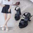 Women's Sandals Fish Mouth Platform High Heels Wedges Buckle Slope Sandals Shoes