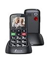 SweetLink S2 Plus Unlocked Mobile Phone for Seniors, Basic 2G GSM Cell Phone for Elderly [Big Buttons] [Dual SIM] [SOS Button] [Charging Base] [Quick Call] [1400mAH Battery] [Photo Contact] [FM Radio]