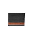 Fossil Men's Quinn Bifold with Flip ID Wallet - black - One Size