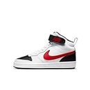 Nike Court Borough Mid CD7782-110 Boys Casual Shoes (White/University RED-Black)