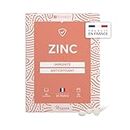 Zinc - Complément alimentaire Beauté de la peau des cheveux et des ongles - A base de Zinc - Renforce l'Immunité - Antioxydant - 90 comprimés - Cure de 30 Jours - Fabriqué en France