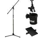 On-Stage MS7701B Microphone Stand Performance Accessories Bundle - Black