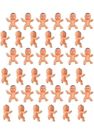 36pcs Mini Plastic Babies for Baby Shower, ice Cube Game