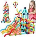 FUNVERSE® Magnetic Building Sticks Blocks Kids Toys, Learning Sticks and Balls, Activities Toys for Toddlers, Educational Magnet Building Blocks,Kids Toys for 3+ Year Old Gifts(42pcs)