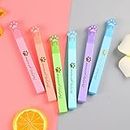 DABHI ENTERPRISE 6pcs Cute Cat Claw Shaped Highlighter Pens With Square Shaft For Journal Writing And Note Taking Highlighter Marker Pens Office School Supplies for Girls Women Kids