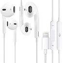 2PC In-Ear-Kopfhörer für iPhone , HiFi Stereo Noise Cancelling Kopfhörern mit integriertem Mikrofon und Lautstärkeregler In-Ear Ohrhörer kompatibel mit 14Pro Max/13/12Mini/11/SE/X/XS/XR/8/7 Plus white