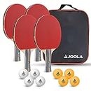 JOOLA TEAM SCHOOL Set de tennis de table - 4 raquettes/8 balles