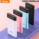 1pc 10000/20000mah Large Capacity Mobile Power Bank Portable Phone Charger Charging Bank Suitable For Android Devices (2xusb Output, Type-c, Micro) With Led Digital Power Display, Led Lighting