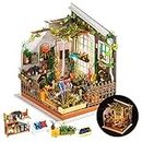 Rolife DIY Miniature House Kit Miller's Garden, Tiny House Kit for Adults to Build, Mini House Making Kit with Furnitures, Halloween/Christmas Decorations/Gifts for Family Friends (Miller's Garden)