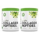 Plantvital Collagen PEPTIDES Powder Unflavored for Women and Men. 100% Grass Fed, Gluten Free. Best Dissolving Collagen. 40 Servings. Made in Canada (400g - Pack of 2)