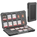 HEIYING Memory Card Case for SD Card and TF Card, Portable SD Card Holder SD SDHC SDXC TF Card Storage with 20 SD Card Slots & 20 Micro SD Card Slots.