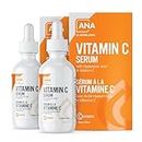 All Natural Advice Vitamin C Serum For Face, 120ml / 4oz with 20% Vitamin C, Hyaluronic Acid, Aloe, MSM, Vitamin E, & Organic Botanicals Solution, Support Skin Brightening with Vitamin C Face Serum