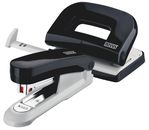 Novus Black Stapler and Hole Punch set with 1000 staples included - Combo Pack