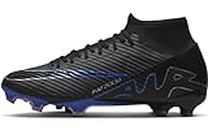 Nike Men's Zoom Superfly 9 Football Shoe, Black/Chrome-Hyper Royal, 9.5 UK