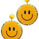 Smile Face Embroidery Earrings