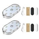 NINVVS 2 Pcs Car Interior Atmosphere Lights, Portable Lighting Car Lights, Multicolor Induction Reading Lights, Soft and Not Dazzling, Can Be Used in Cars, Bookcases, Bedside Tables, Wardrobes