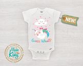 Guess What Baby Onesie Baby Unicorn Onesie Super Cute Pregnancy Announcement 