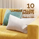 Paquete de 10 insertos de almohada lumbar formas almohadas decorativas para el hogar hechas en EE. UU.