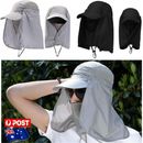 AU Outdoor Unisex UV Protection Sport Face Neck Flap Sun Cap Fishing Hiking Hat