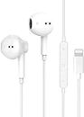 Headphones for iPhone [Apple MFi Certified]Apple earphones Wired iPhone Headphones In-Ear Earbuds(Built-in Microphone & Volume Control) Compatible with iPhone 14/14Pro/SE/12/12Pro/13Pro/11/X/XR/8/7/XS