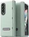 VRS DESIGN Terra Guard Modern Phone Case for Galaxy Z Fold 3, Semi-Auto Hinge Protective Case Compatible with Galaxy Z Fold 3 5G (2021) Marine Green